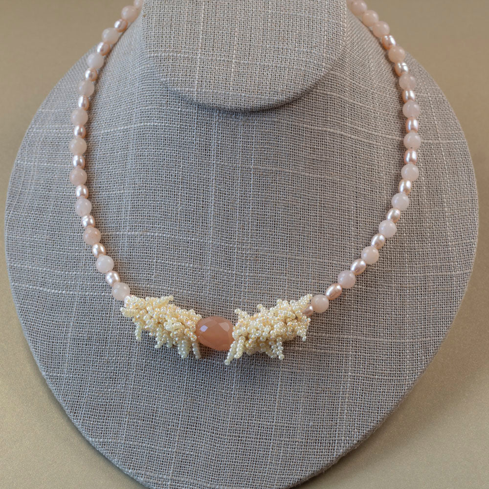 Moonstone & Pearl Necklace