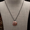 copper leaf print necklace