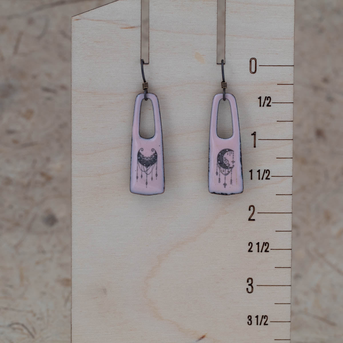 Rose Moon Earrings