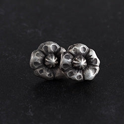 Silver Wildflower Stud Earrings