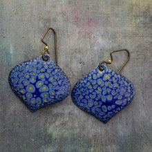  Blue Enameled Earrings