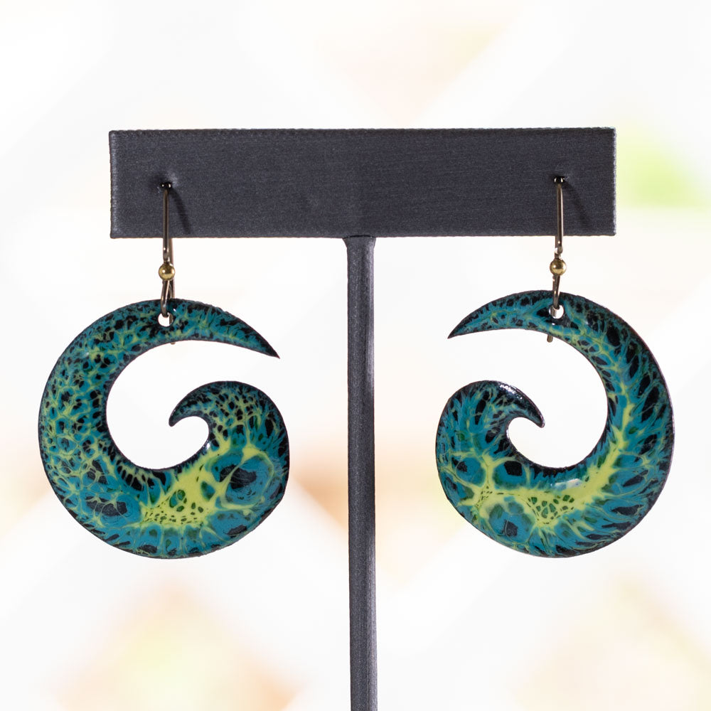 Spiral Enamel Earrings