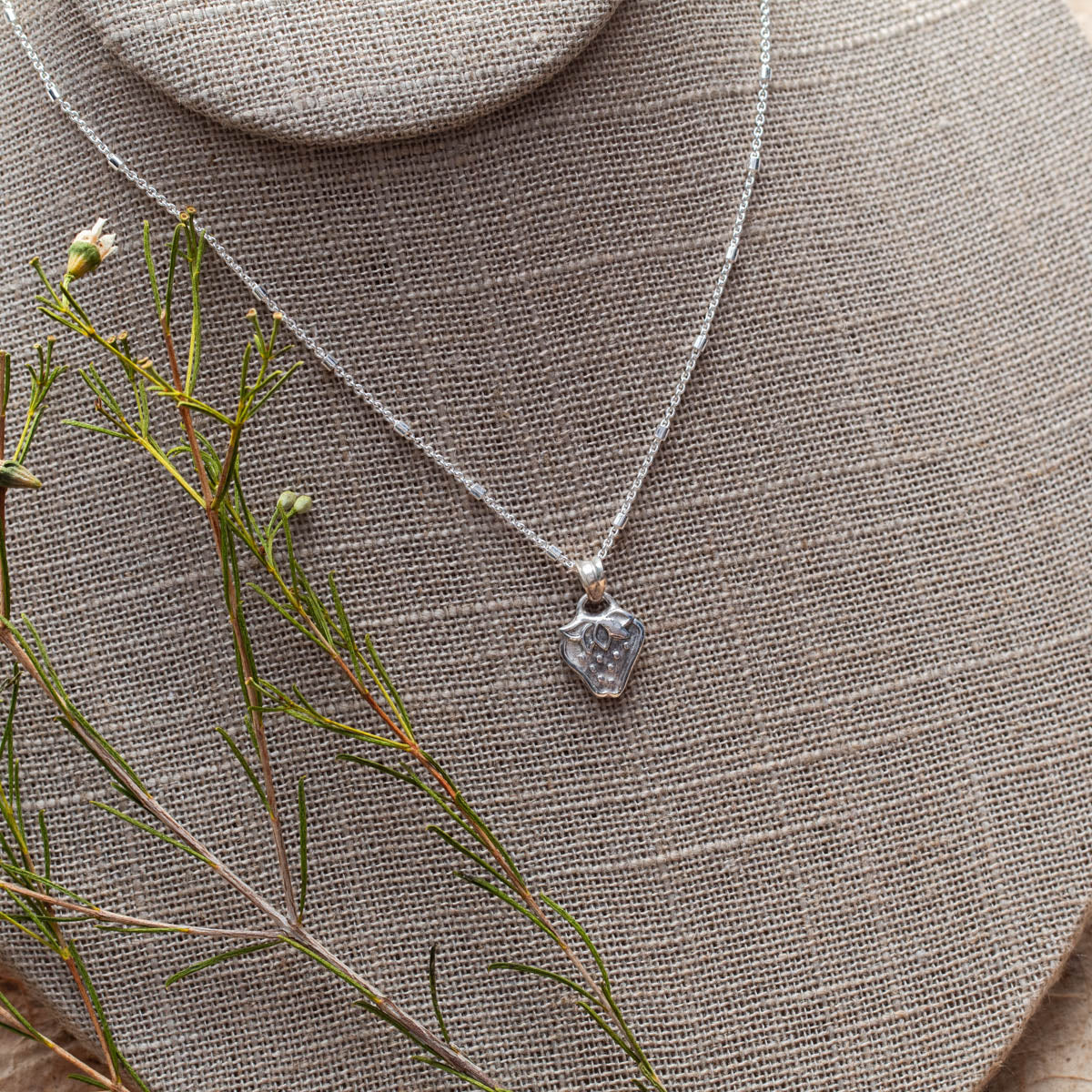 Petite Strawberry Pendant Necklace