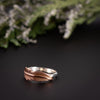 silver & copper feather ring