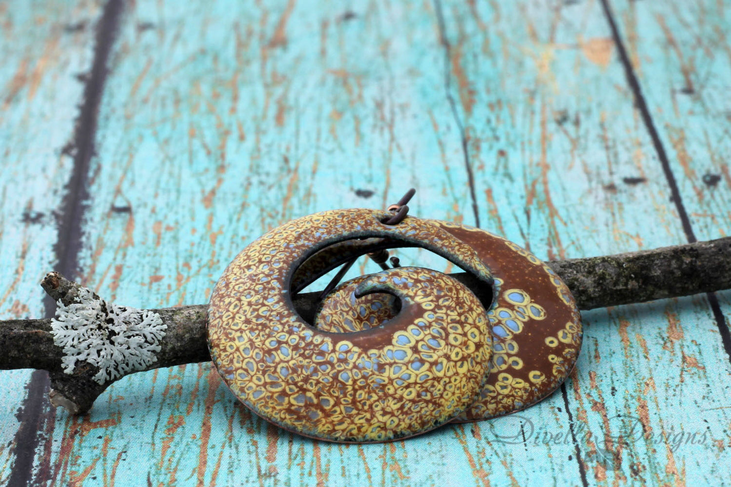 Spiral Enamel Earrings