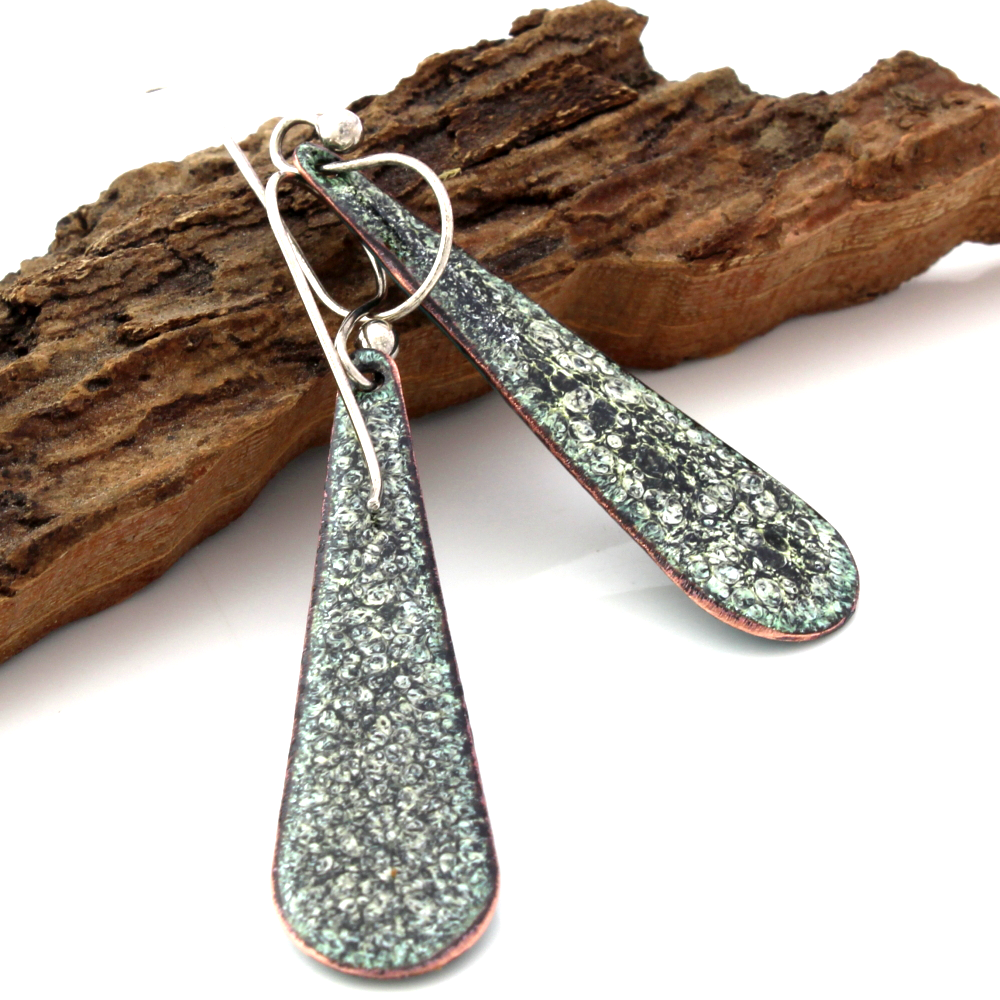 backs of Teardrop Earrings with niobium ear wires