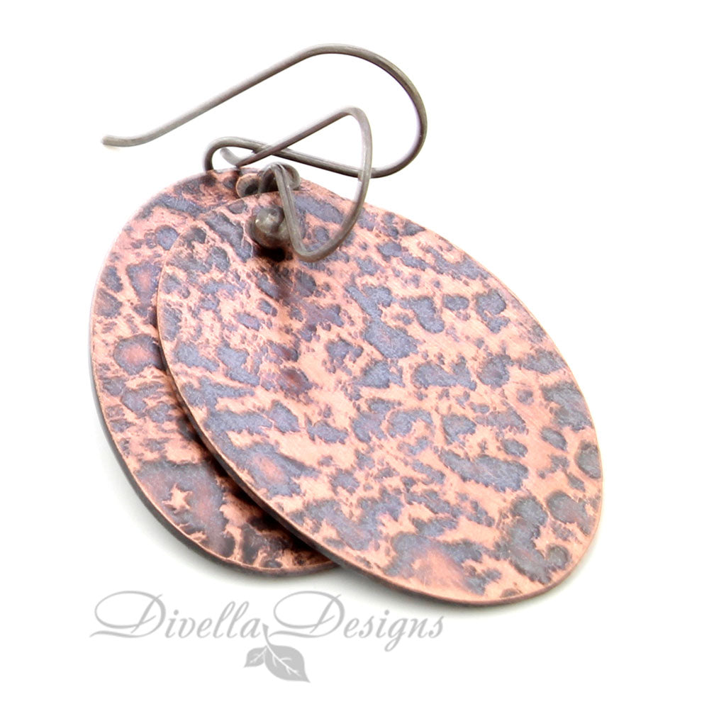 textured copper ear wires