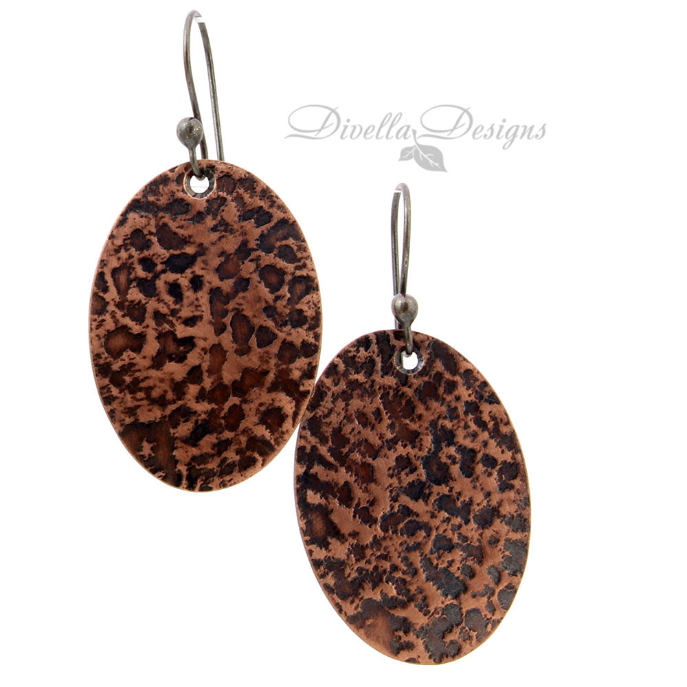 textured copper ear wires