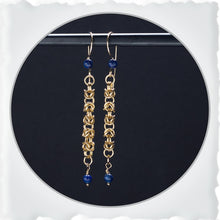  Silver, Gold & Lapis Lazuli Earrings