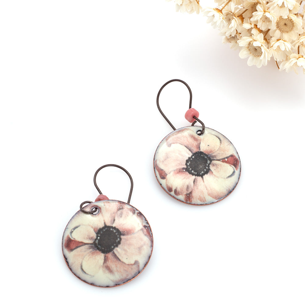 Pink Succulent Earrings
