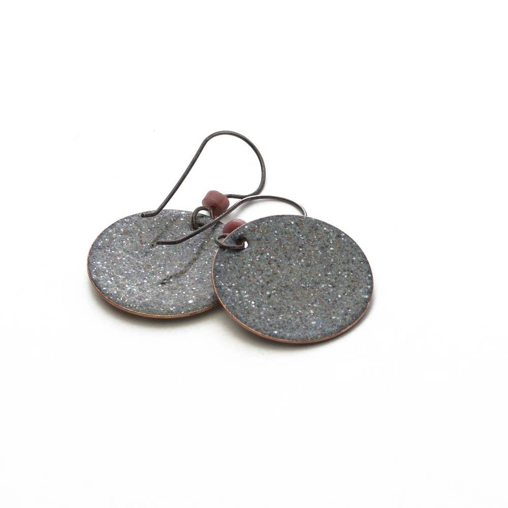 Pink Floral Enamel Earrings