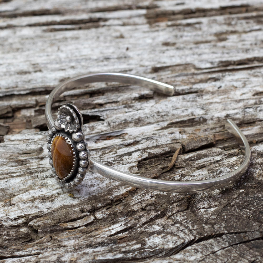 Golden Gaze Cuff – Tiger’s Eye & Sterling
