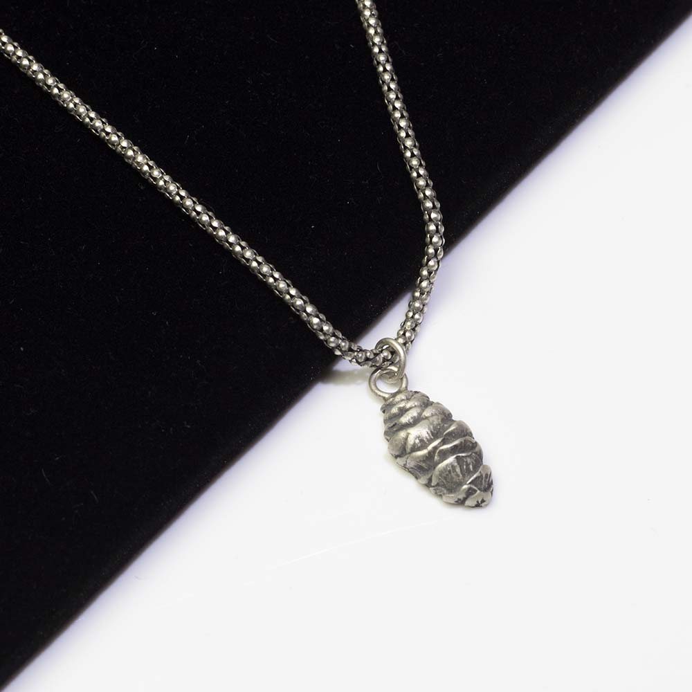 Silver Pine Cone Necklace