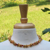 mother of pearl and carnelian necklace