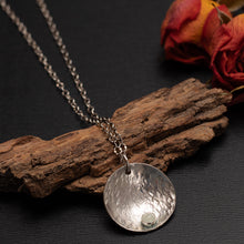  Silver & Aquamarine Necklace