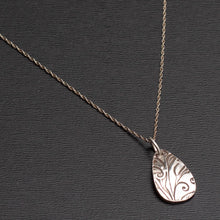  fine silver floral necklace