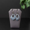 Black, Gray White Enamel & Gemstone Earrings