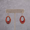 Orange & Red Oval Earrings