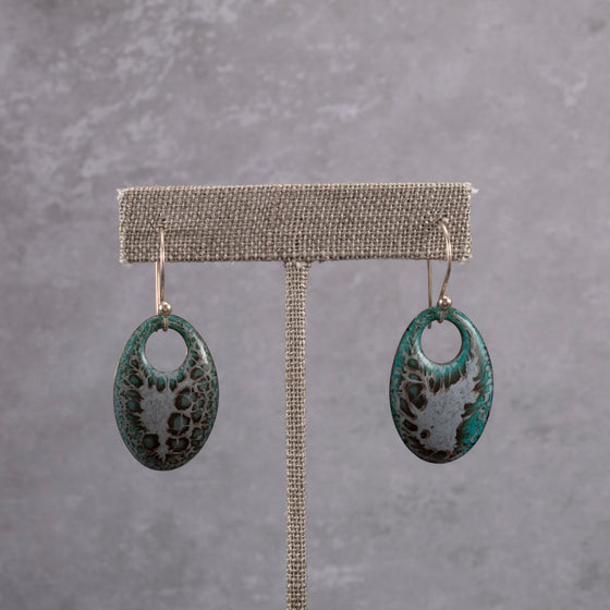 Spruce & Gray Oval Earrings