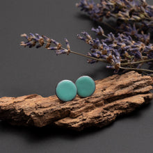  turquoise enamel earrings-studs