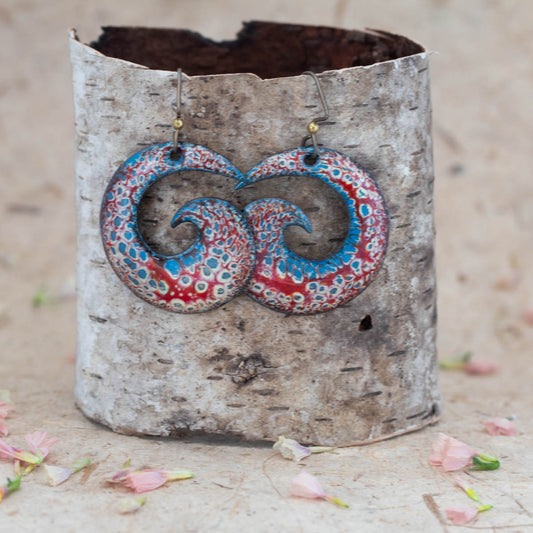 Tide Dancer Enamel Earrings