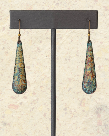 Enamel Teardrop Earrings