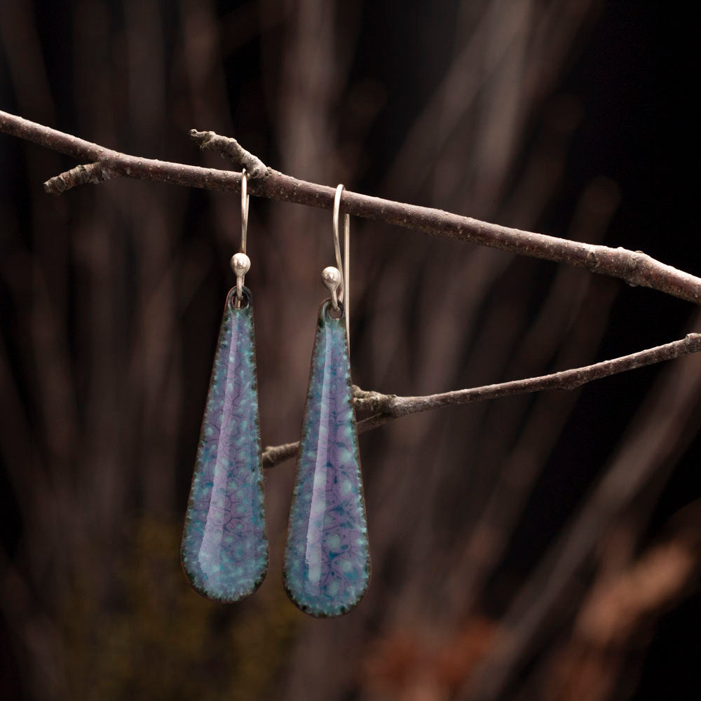 Blue & Purple Teardrop Earrings