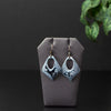 Black, Gray White Enamel & Gemstone Earrings