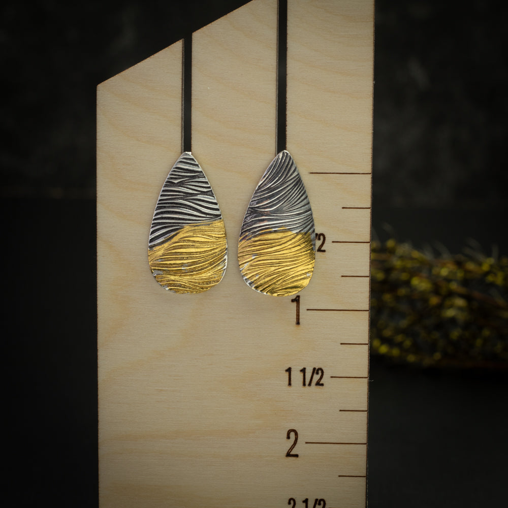 Silver & Gold Keum Boo Wave Earrings