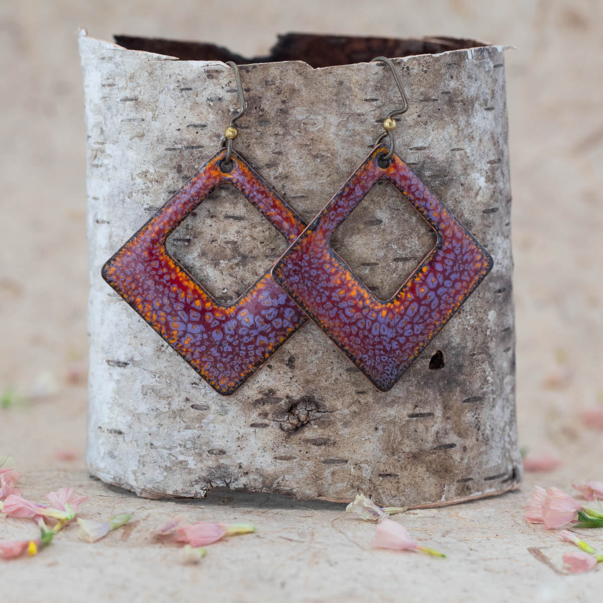 Painted Sky Enamel Earrings