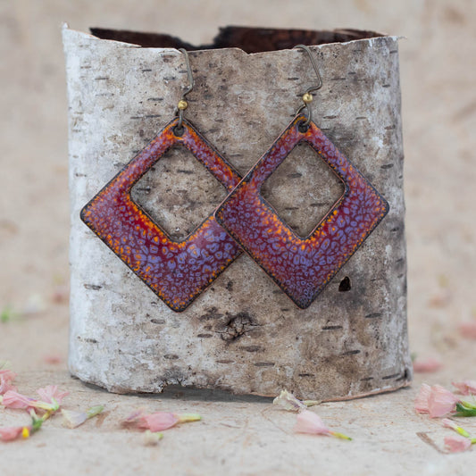 Painted Sky Enamel Earrings