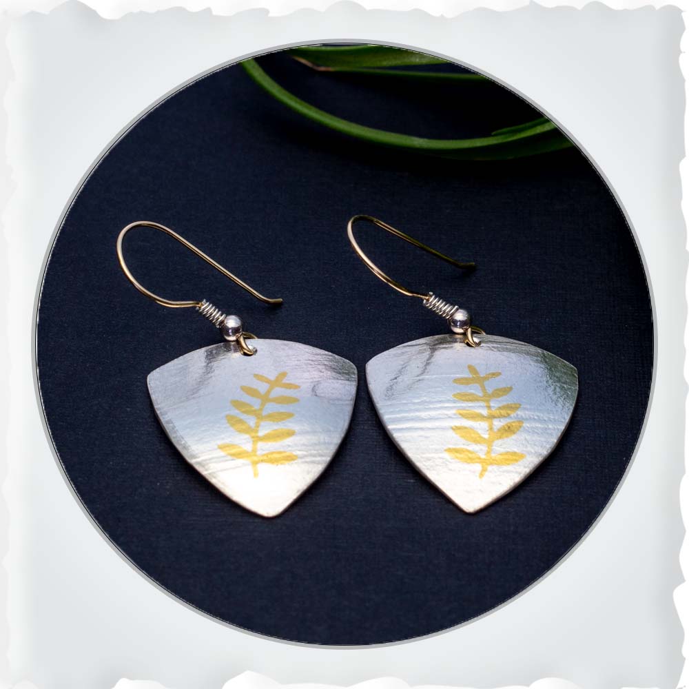 Silver & Gold Keum Boo Earrings