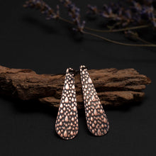 teardrop copper raindrop earrings