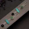 Turquoise, Malachite & Onyx Earrings
