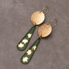 Two Piece Dangle Earrings-Green Maple
