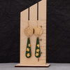 Two Piece Dangle Earrings-Green Maple