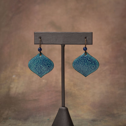 Ocean Tide - Blue Enamel Earrings