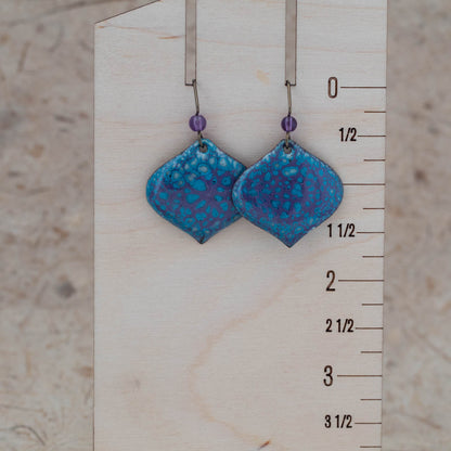 Indigo Bloom - Enamel Earrings