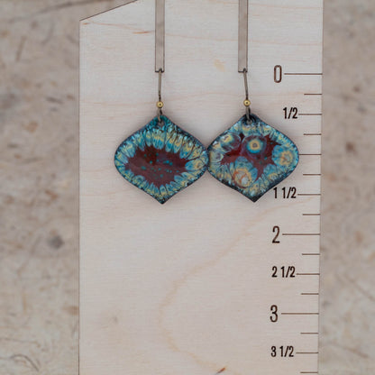 Fireflower - Enamel Earrings