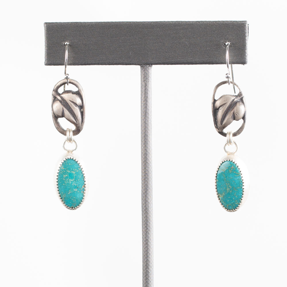 Turquoise Blossom Drop Earrings