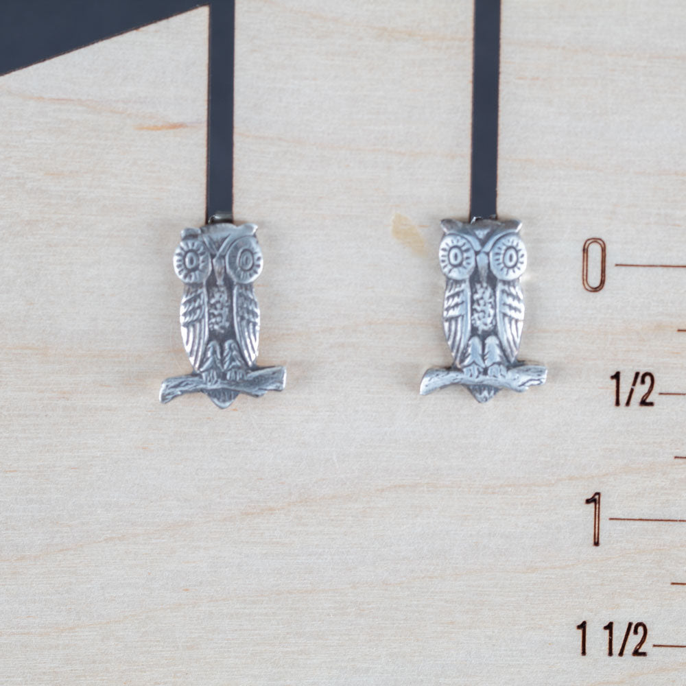 Sterling Silver Owl Earrings