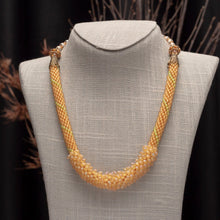  bead crochet orange dragon tail necklace