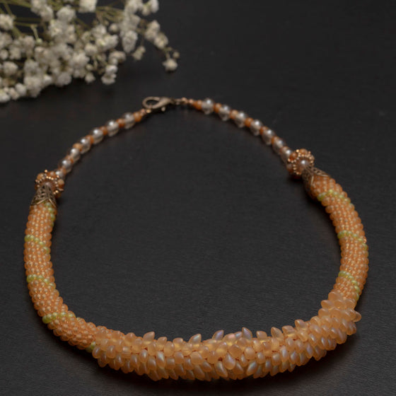 orange dragon tail necklace