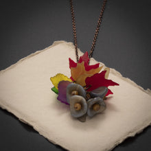  lucite falling leaves necklace