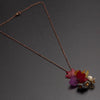 lucite falling leaves necklace