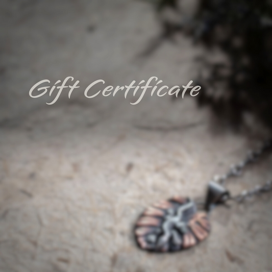 Gift certificate for handcrafted Vermont jewelry from Divella Designs