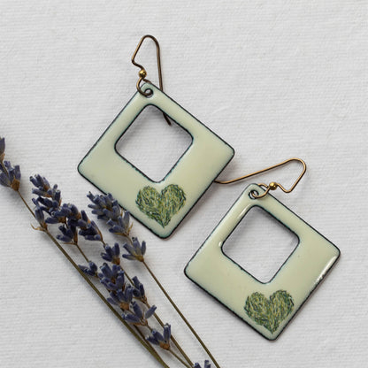 Meadow Heart Window Earrings