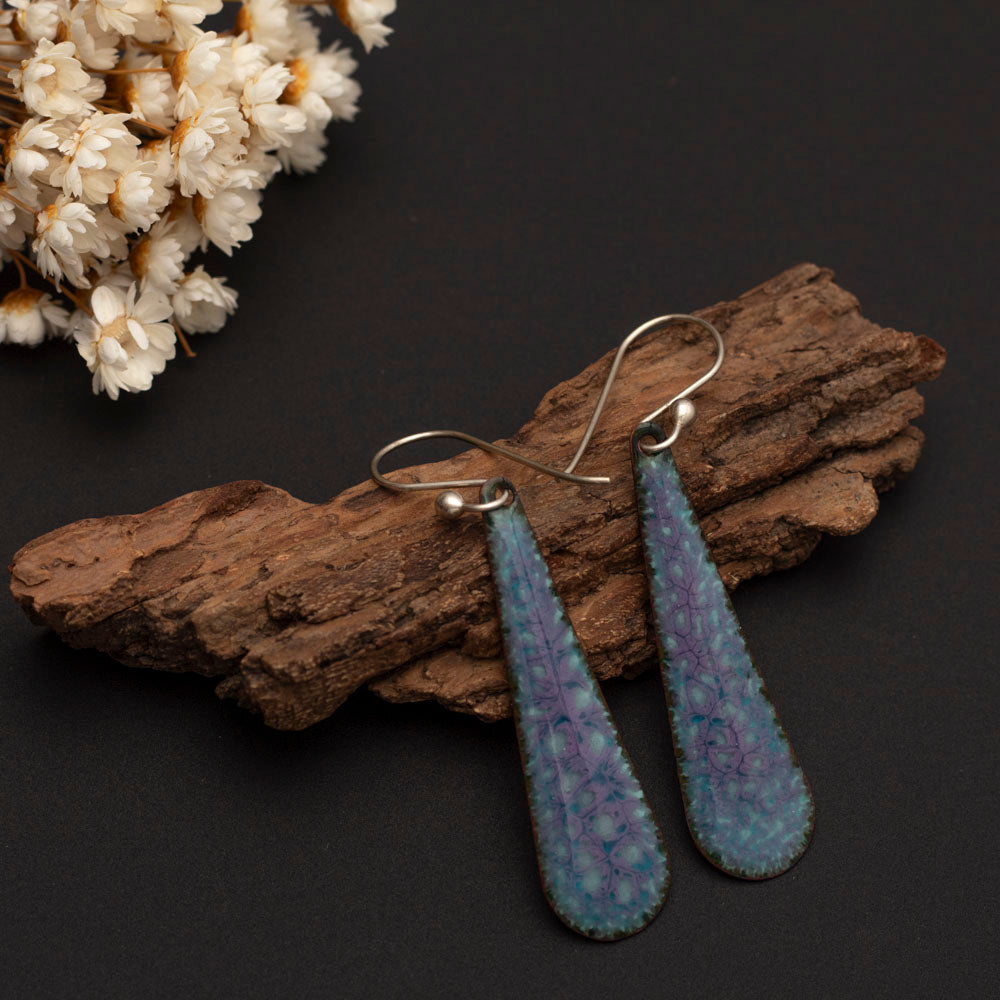 Blue & Purple Teardrop Earrings