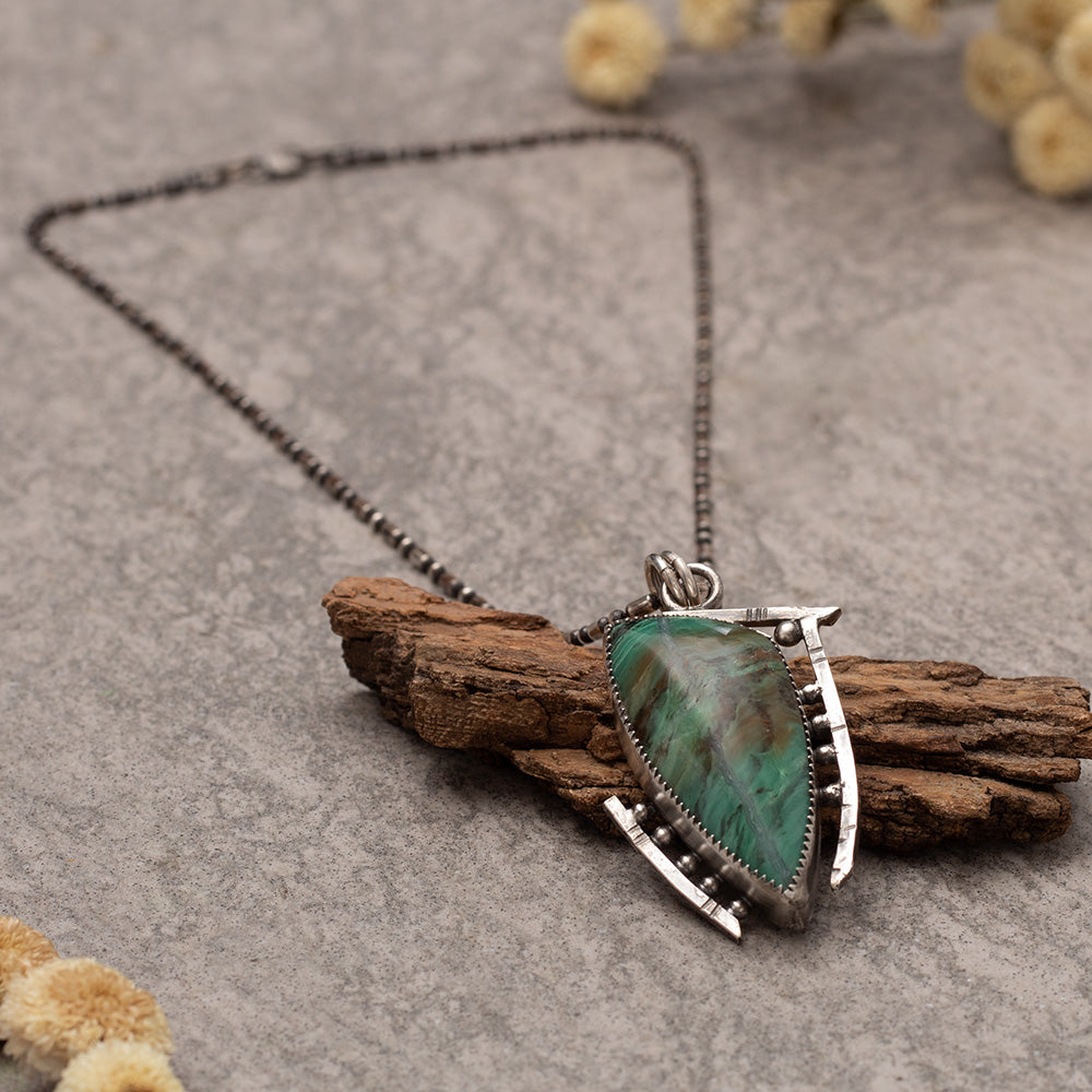 Kingman Turquoise Pendant Necklace