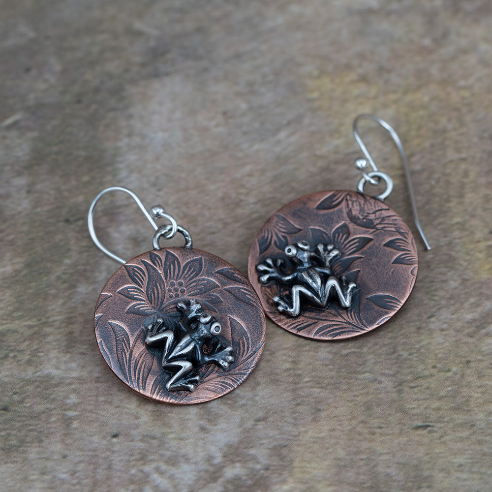 Tropical Tree Frog Earrings